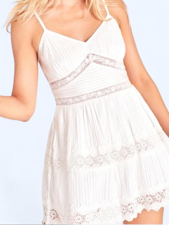 LoveShackFancy Dresses & Skirts - Love Shack fancy- Cinnamon Cotton Dobby Lace Mini Dress size 4